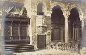 Perugia: Interior of S.Pietro, Perugia, Italy