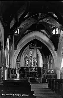 Pews: Interior of St. Hilary's Church