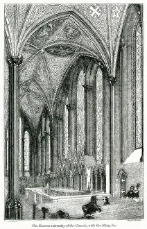 Vaults: Interior of the Temple Church, London