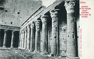 Edfou: The interior of the Temple Court - Edfu