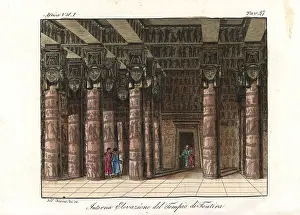 Tentyra: Interior of the Temple of Hathor