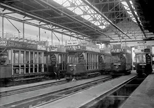 Lifebuoy: Interior of tramshed, Lytham St Annes, Lancashire