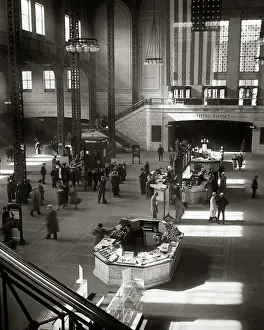Concession: Interior Union Station Commuters Waiting for Trains