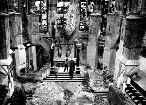 Destructive: Interior view of Aachen Cathedral, Germany; Second World War