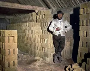 Drawe: Interior view of a brick-kiln