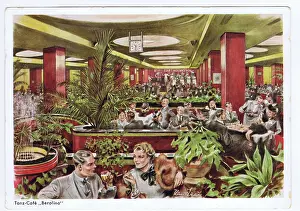 Berolina: An interior view of the Cafe Berolina, Alexanderplatz