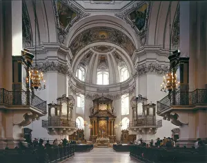 Anrather: Interior view of the cathedral of Salzburg