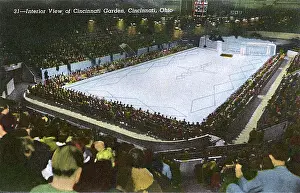 Hockey: Interior view, Cincinnati Gardens, Cincinnati, Ohio, USA