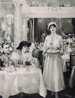 Ciros: An interior view of Ciro's during the First World War, Londo