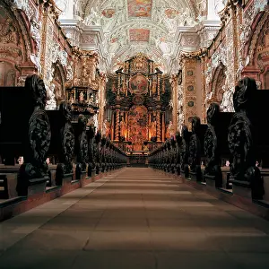 Schlierbach: Interior view of the collegiate church