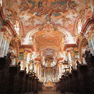 1146: Interior view of collegiate church of Wilhering