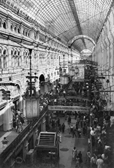 Interior view of a department store, USSR