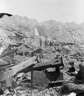 Sumter: Interior view of Fort Sumter showing ruins, taken by a Confe