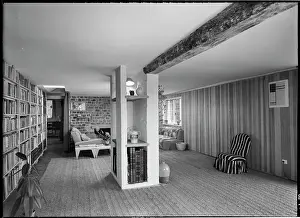 Harker: Interior view of the library in the converted mill