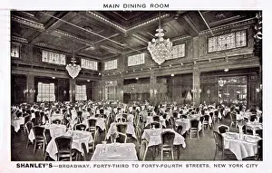 43rd: Interior view of the main dining room at Shanley's, New York