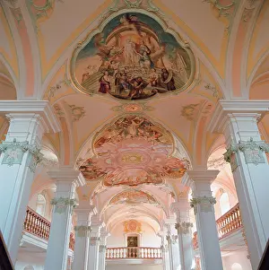 Weilheim: Interior view of the minster