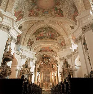 Trappist: Interior view of the minster in the Trappist monastery