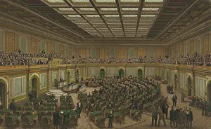 Congressmen: Interior view of the new House of Representatives