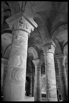 Lowest: An interior view of the Norman Chapel, situated