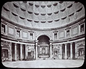 Dentils: Interior view of The Pantheon, Rome, Italy