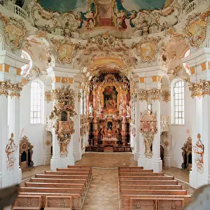 Premonstratensian: Interior view of the pilgrimage church Wies