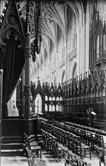 Stalls: Interior of Winchester Cathedral Choir