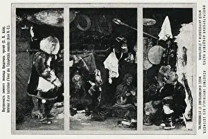 Chukchi: Interior of a Winter Tent of Chukchi Nomads