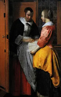 Chores: Interior with Women beside a Linen Cupboard, 1663, by Pieter