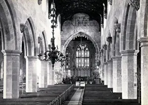 Wrexham: Interior of Wrexham Church, looking east
