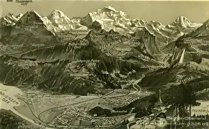 Grindelwald: Interlaken, general view of mountains, Bern, Switzerland