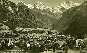 Interlaken: Interlaken, Wilderswil and mountains, Bern, Switzerland