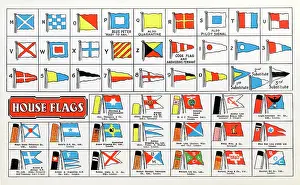 Pennants: International code of Signals flags and House Flags