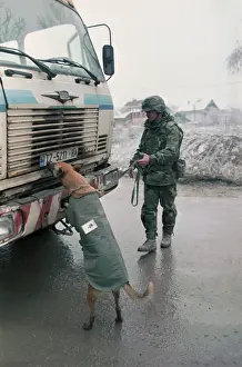 Heading: International Peacekeeping Forces serve in Tuzla