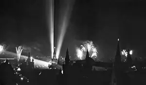 Firework: International Workers Day celebration in Moscow
