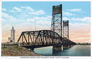 Oregon: Interstate Bridge, Columbia River, Pacific Highway, USA