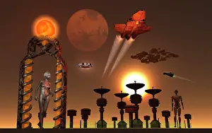 Antenna: An interstellar relay station operated & run by androids