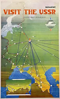 Intourist: Intourist poster, Visit the USSR
