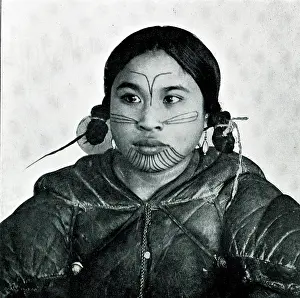 Padded: Inuit or Eskimo bride on her wedding day