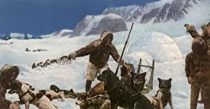 Tend: Inuit Men with Dogsled