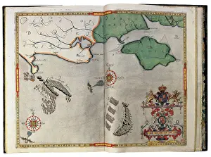 Invincible: The Invincible Armada. Map of Robert Adams. Engraving