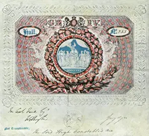 Invitations: Invitation to Coronation of King George IV