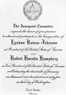 Invitations: Invitation to the Inauguration of Lyndon ?