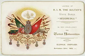 Elswick: Invitation to the Launch of Turkish State Barge Seughudlu