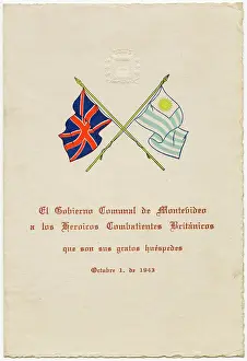 Menu: Invitation from Montevideo government