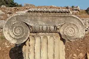 Mugla: Ionic capital, Temple of Apollo, Letoon, Antalya, Turkey