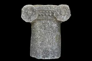 Serrated: Ionic capital, Volubilis, Meknes-Tafilalet, Morocco
