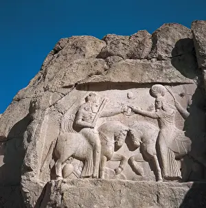 Sassanid: IRAN. FARS. Naqsh-e Rustam. Bas-relief with the