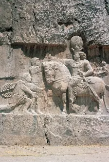 Triple: Iran. Naqsh-e-Rustam. Necropolis. Sassanid period. The trium