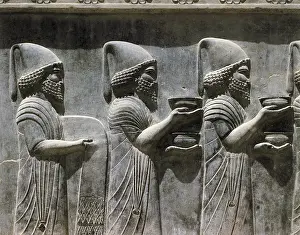 Jamshid: IRAN. Persepolis. Palace of Darius. Cortege of