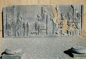 Sociales: IRAN. Persepolis. Palace of Darius. Relief of Darius